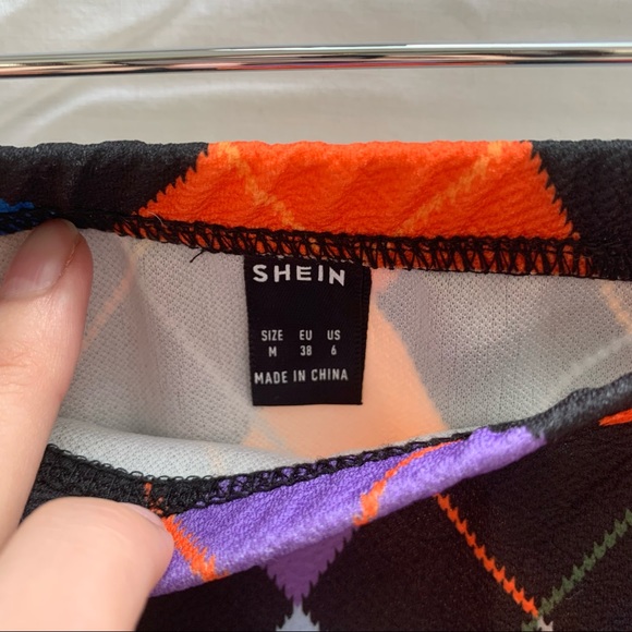 Multi Colour Argyle Pencil Skirt - Picture 5 of 5